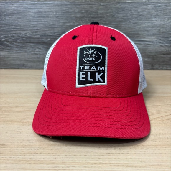 RMEF Other - Rocky Mountain Elk Foundation Hat Cap Strap Back Red Team Elk RMEF Adjustable